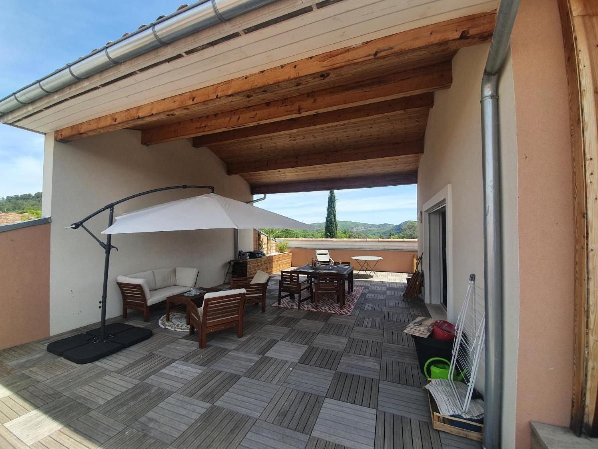 Terrasse 130M2 Panoramique Avec Climatisation Piscine - 3 Chambres Gréoux-les-Bains Kültér fotó