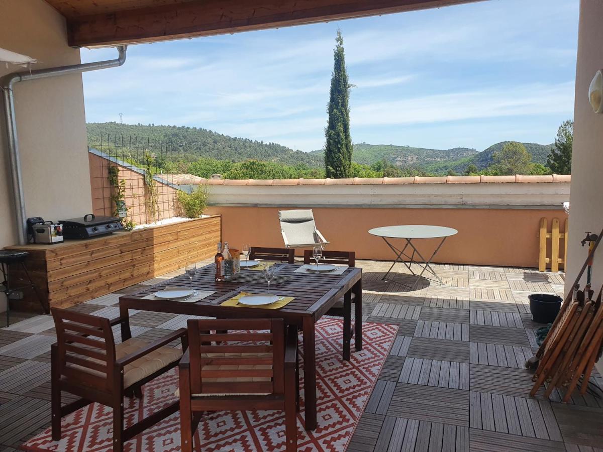 Terrasse 130M2 Panoramique Avec Climatisation Piscine - 3 Chambres Gréoux-les-Bains Kültér fotó